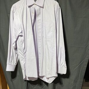Ike Behar Men's Light Purple Striped Dress Shirt